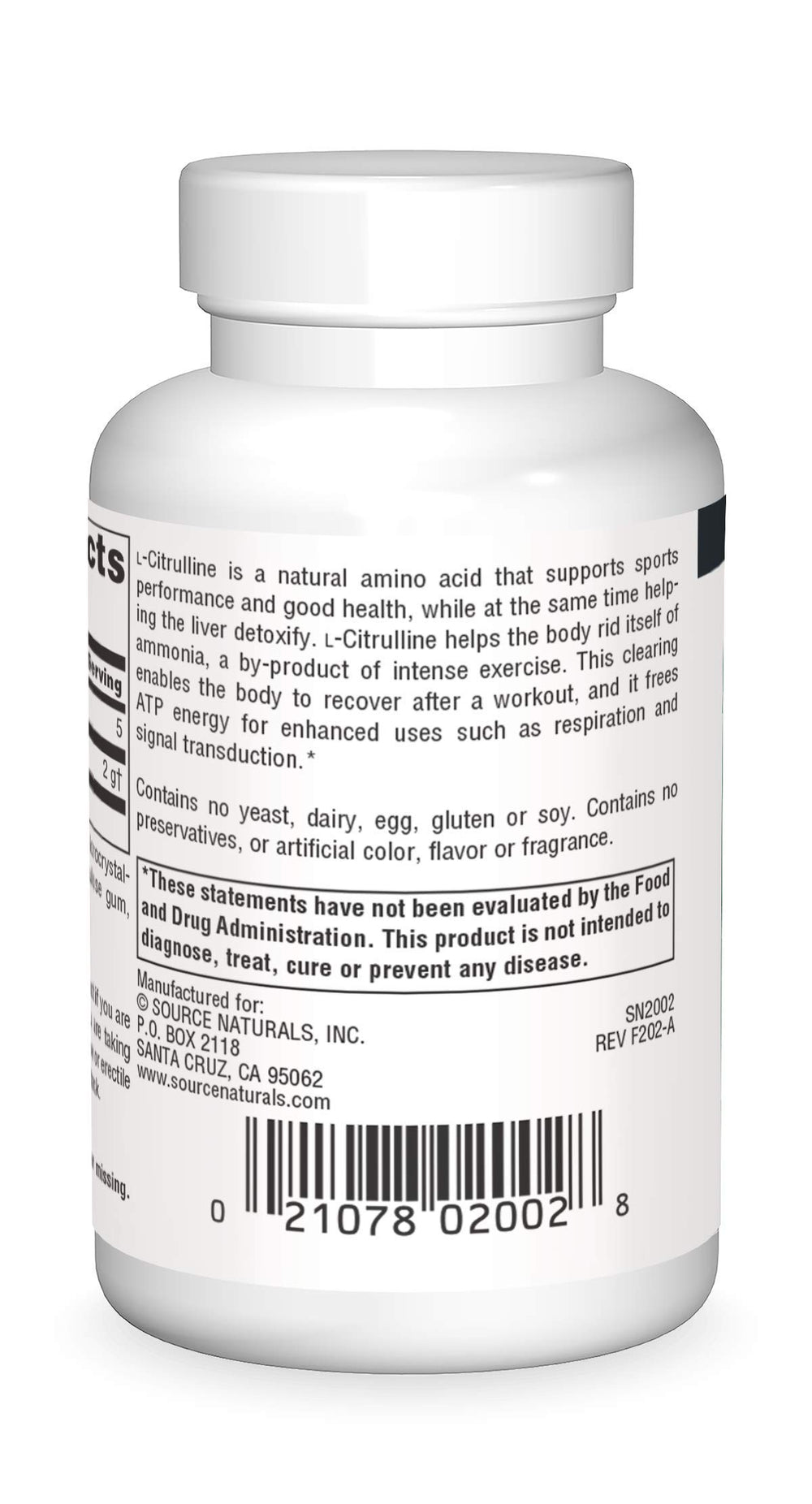 L-Citrulline 1000 mg tablets on white background