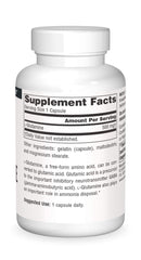 Close-up of L-Glutamine capsules