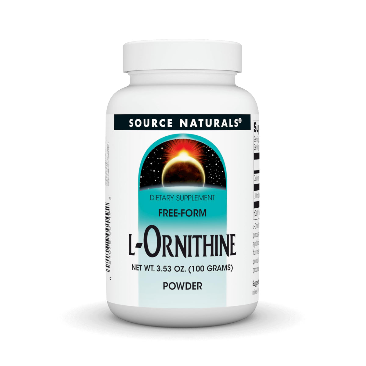 Source Naturals L-Ornithine 100 g front label