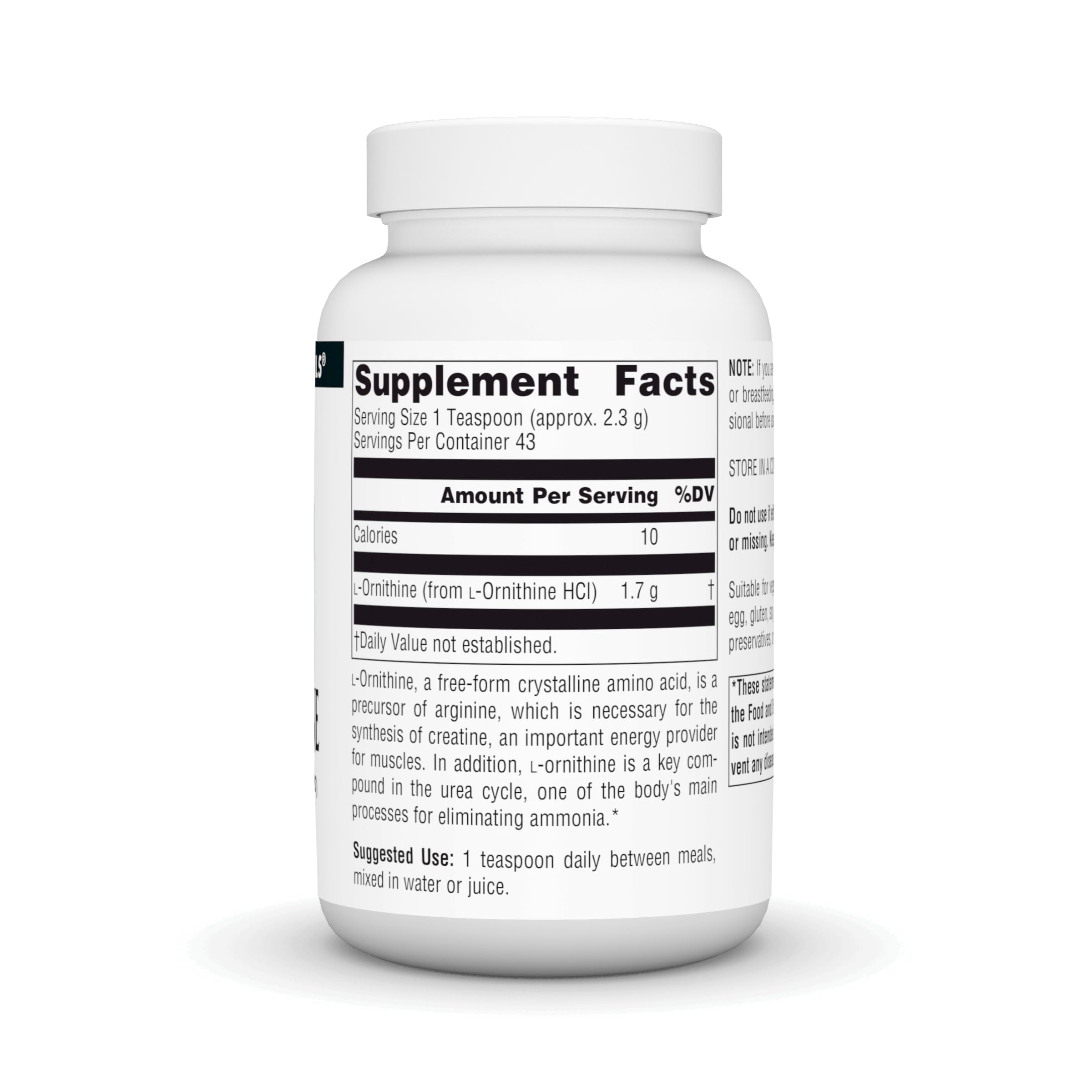 L-Ornithine free-form amino acid powder container