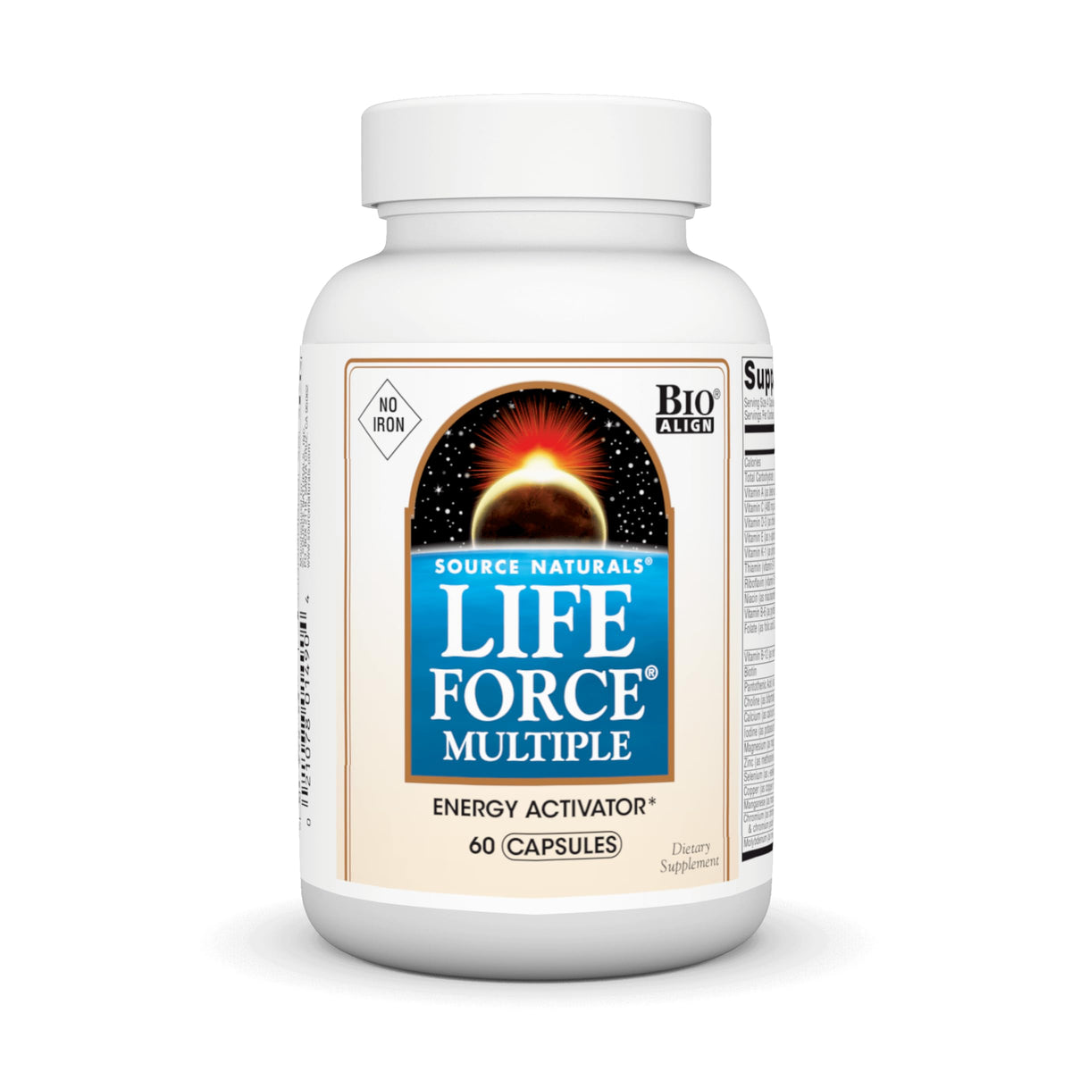 Bottle of Source Naturals Life Force Iron Free Multivitamin