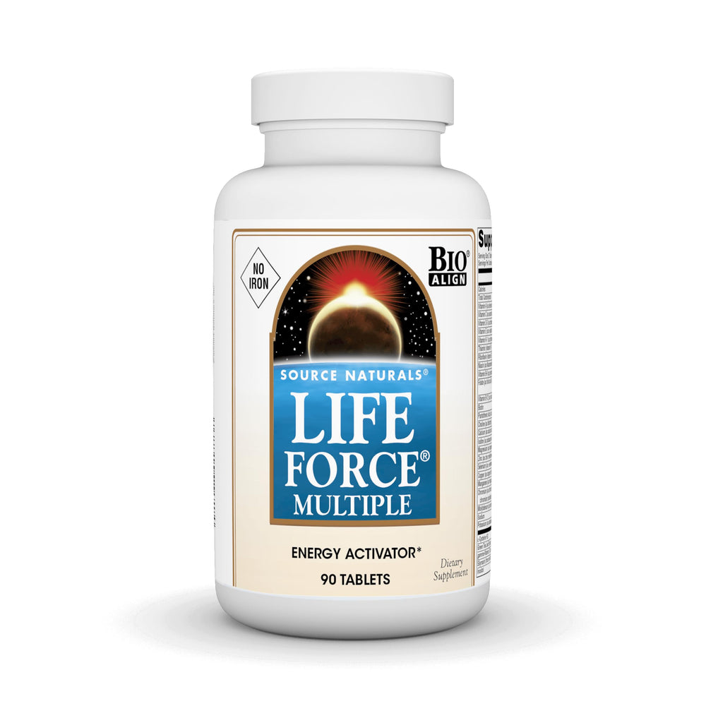 Source Naturals Life Force Multiple No Iron Energy Activator 90 Tablets bottle front