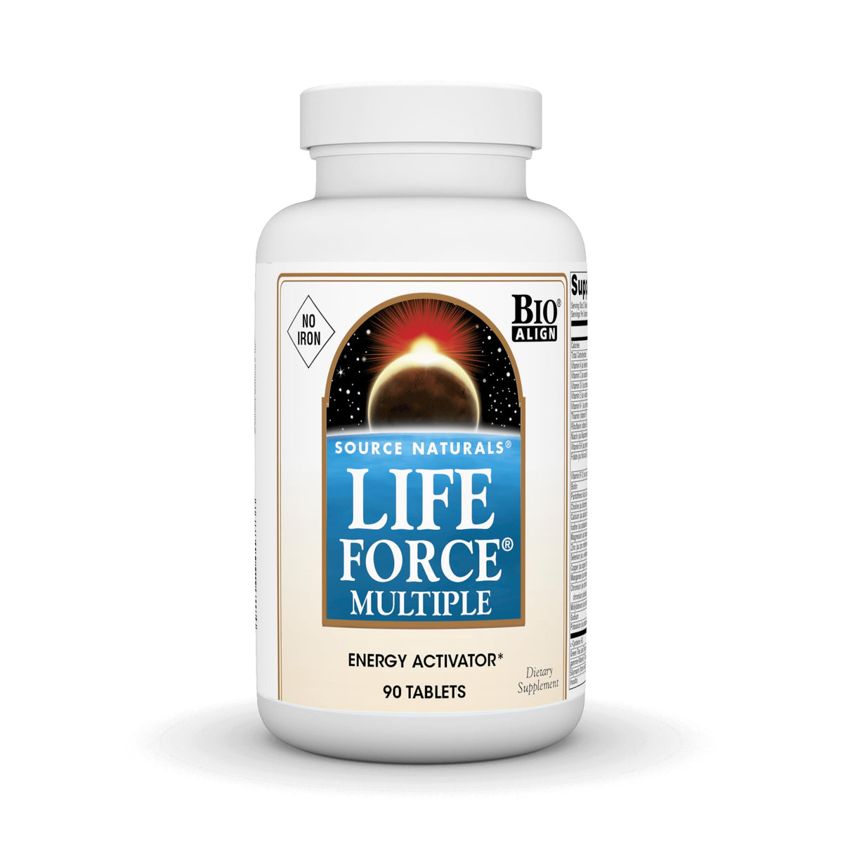 Source Naturals Life Force Multiple No Iron Energy Activator 90 Tablets bottle front
