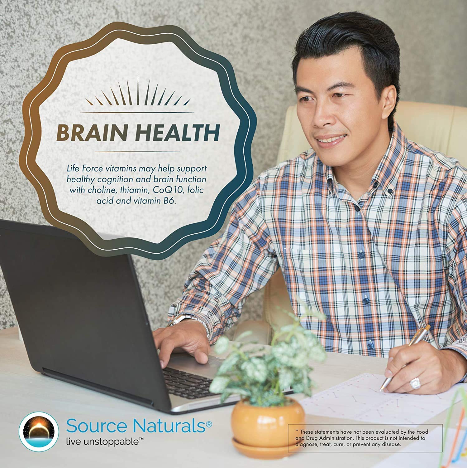 Nutrition facts panel of Source Naturals Life Force daily multivitamin