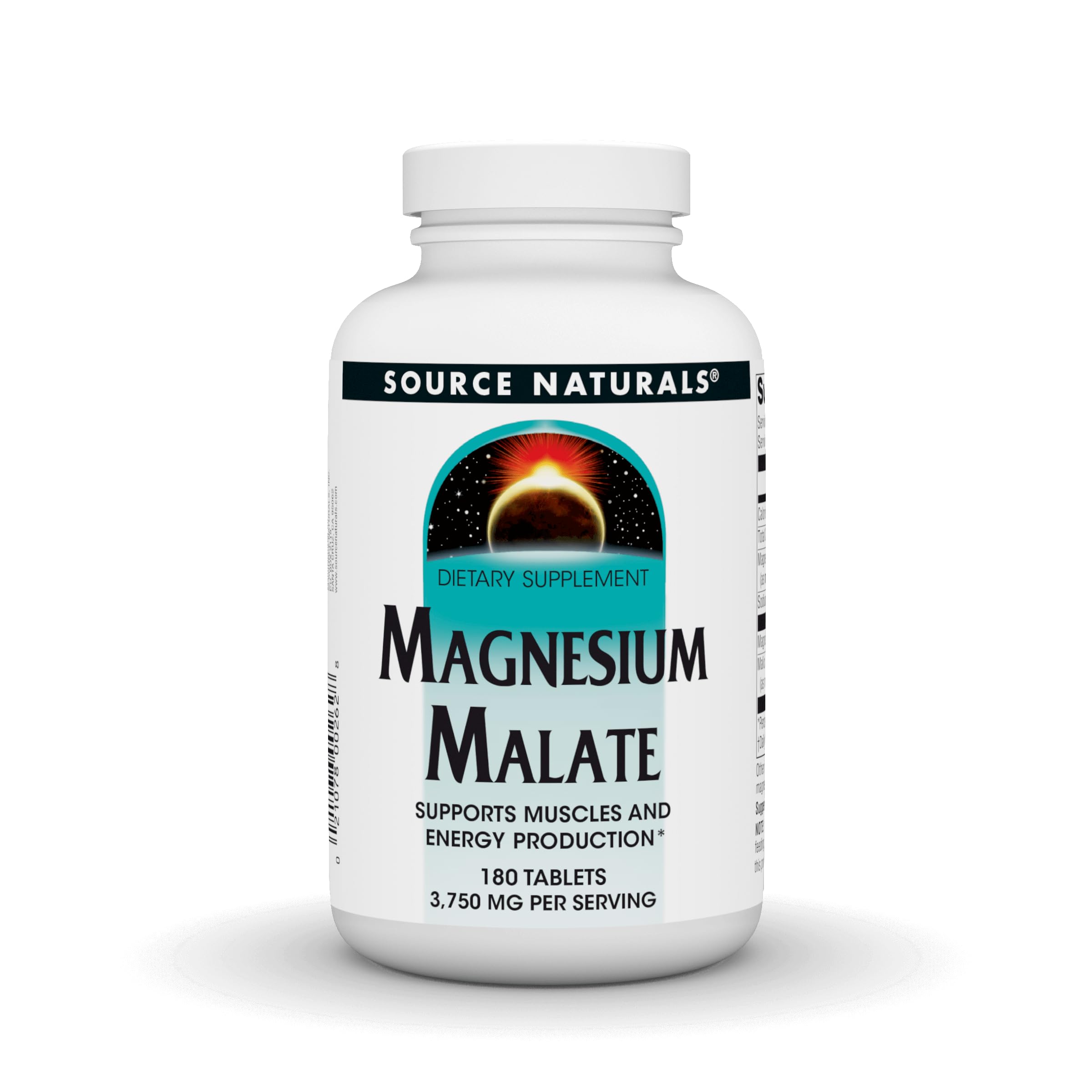 Bottle of Source Naturals Magnesium Malate 180 tablets