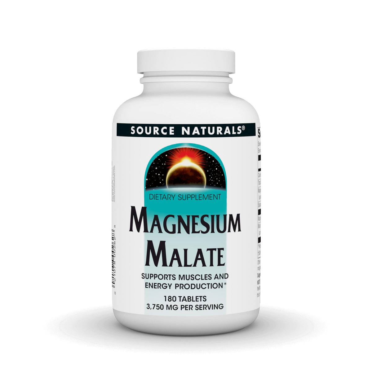 Bottle of Source Naturals Magnesium Malate 180 tablets