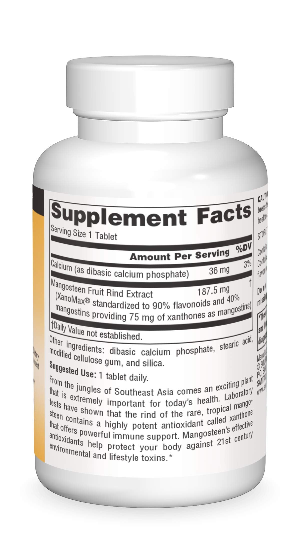 Front view of Source Naturals Mangosteen bottle