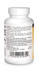 Close-up of Mangosteen tablets showing 75 mg xanthones