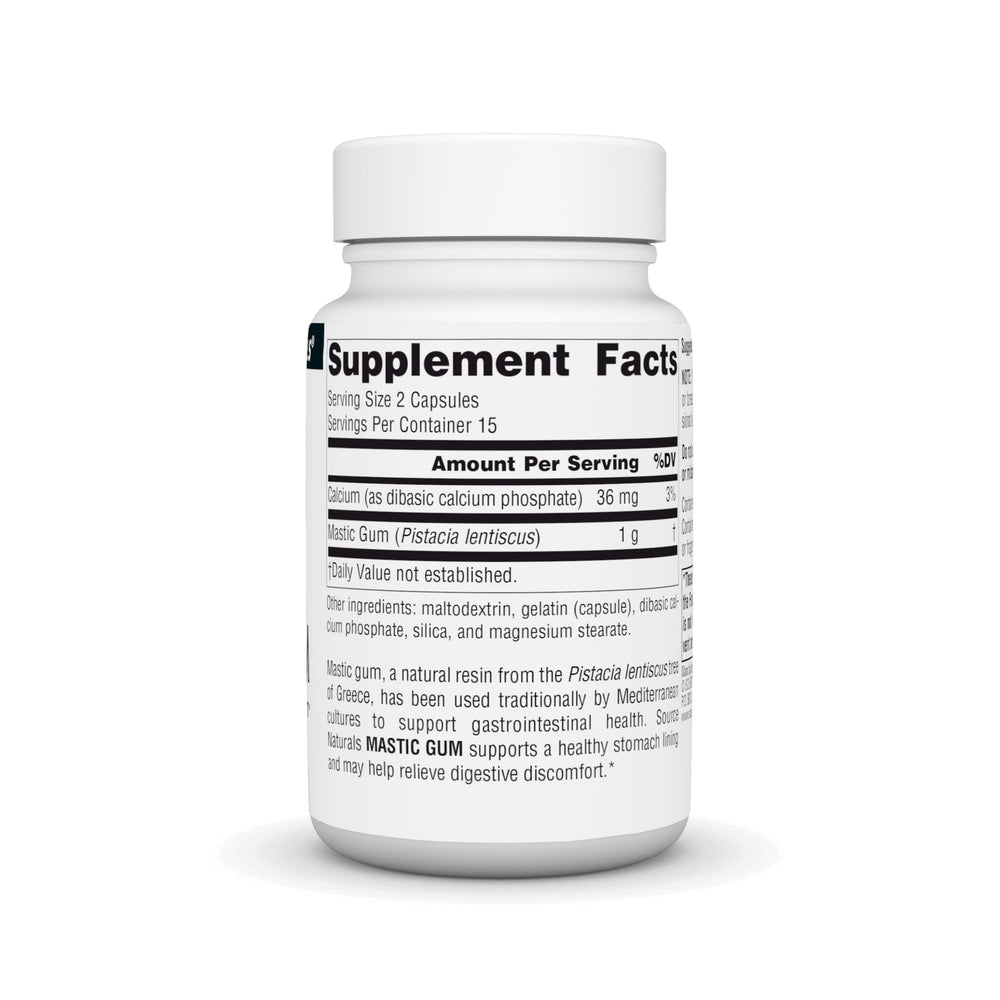 Product label for Source Naturals Mastic Gum Extract 500 mg