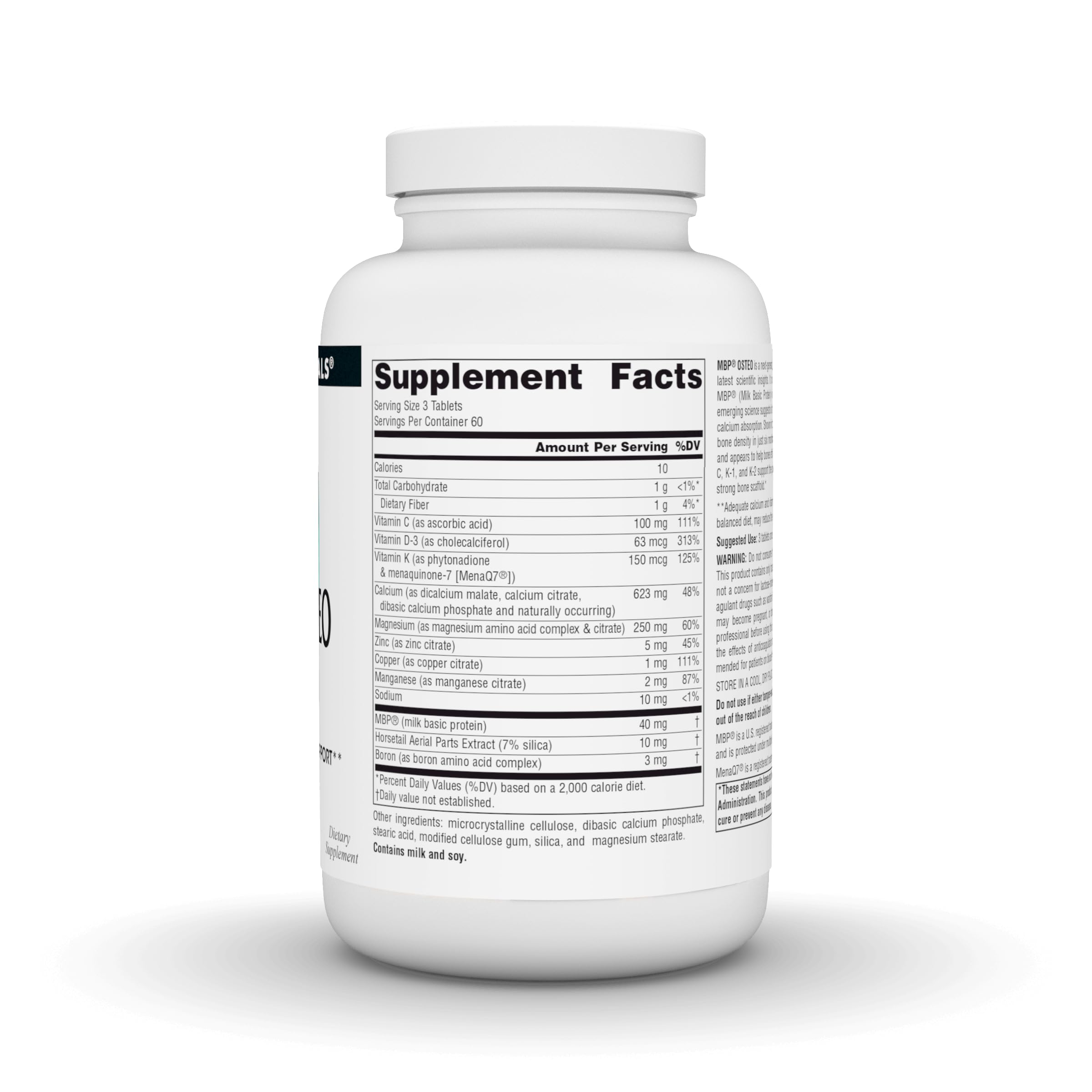 MBP Osteo label close-up