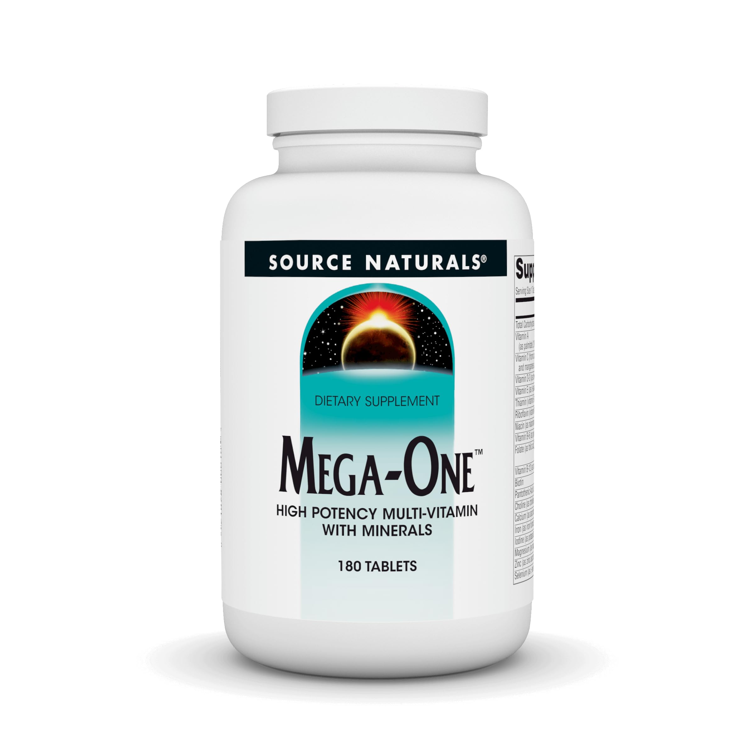 Source Naturals Mega-One 180 Tablets bottle – front view