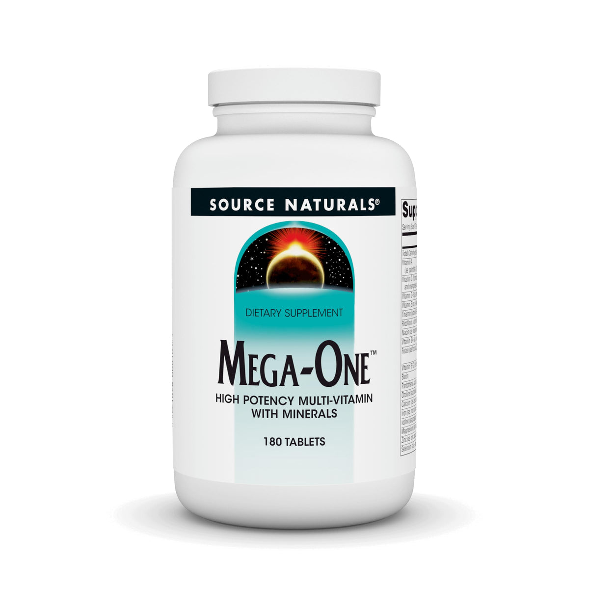 Source Naturals Mega-One 180 Tablets bottle – front view