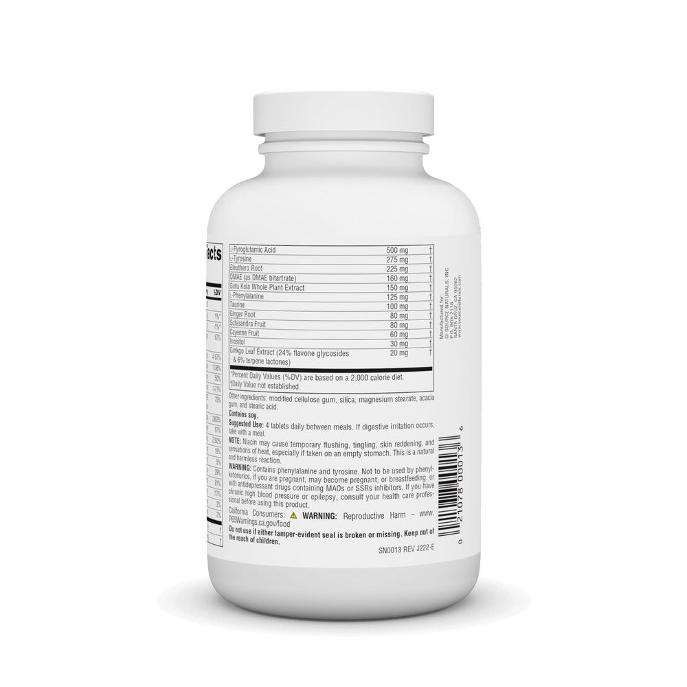 Close-up of ingredients panel featuring Eleuthero Root