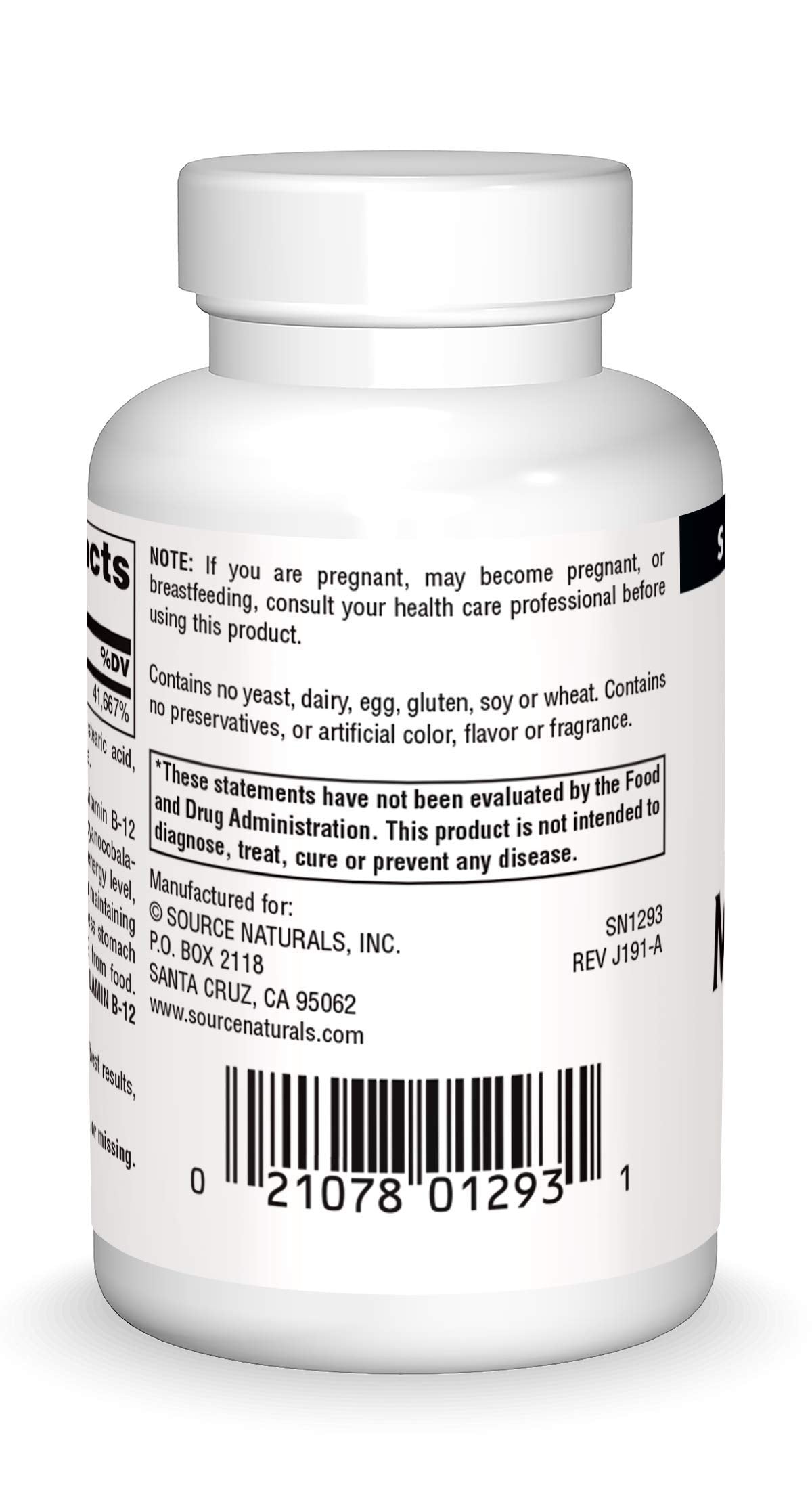 Packaging for Source Naturals Methylcobalamin B-12 cherry lozenges