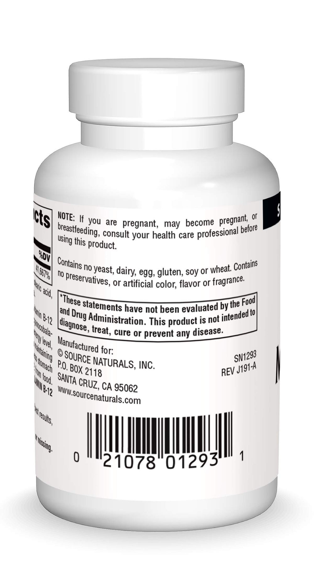 Packaging for Source Naturals Methylcobalamin B-12 cherry lozenges