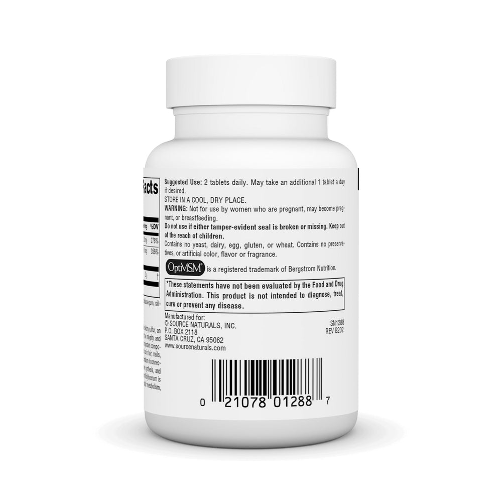 Vitamin C and molybdenum ingredients on label