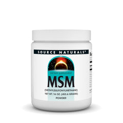 Front view of Source Naturals MSM 16 oz powder bottle