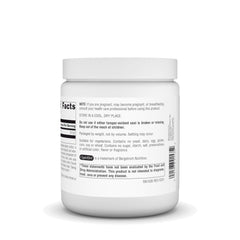 Close-up of MSM powder in container