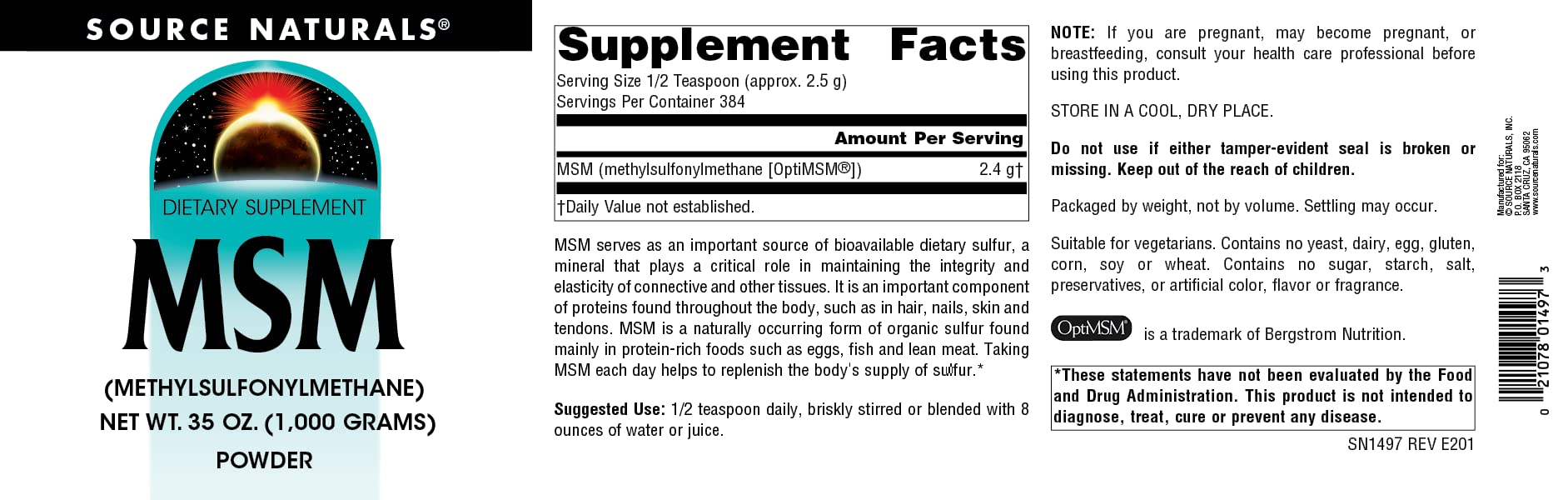 MSM powder benefits for hair, nails, skin and tendons