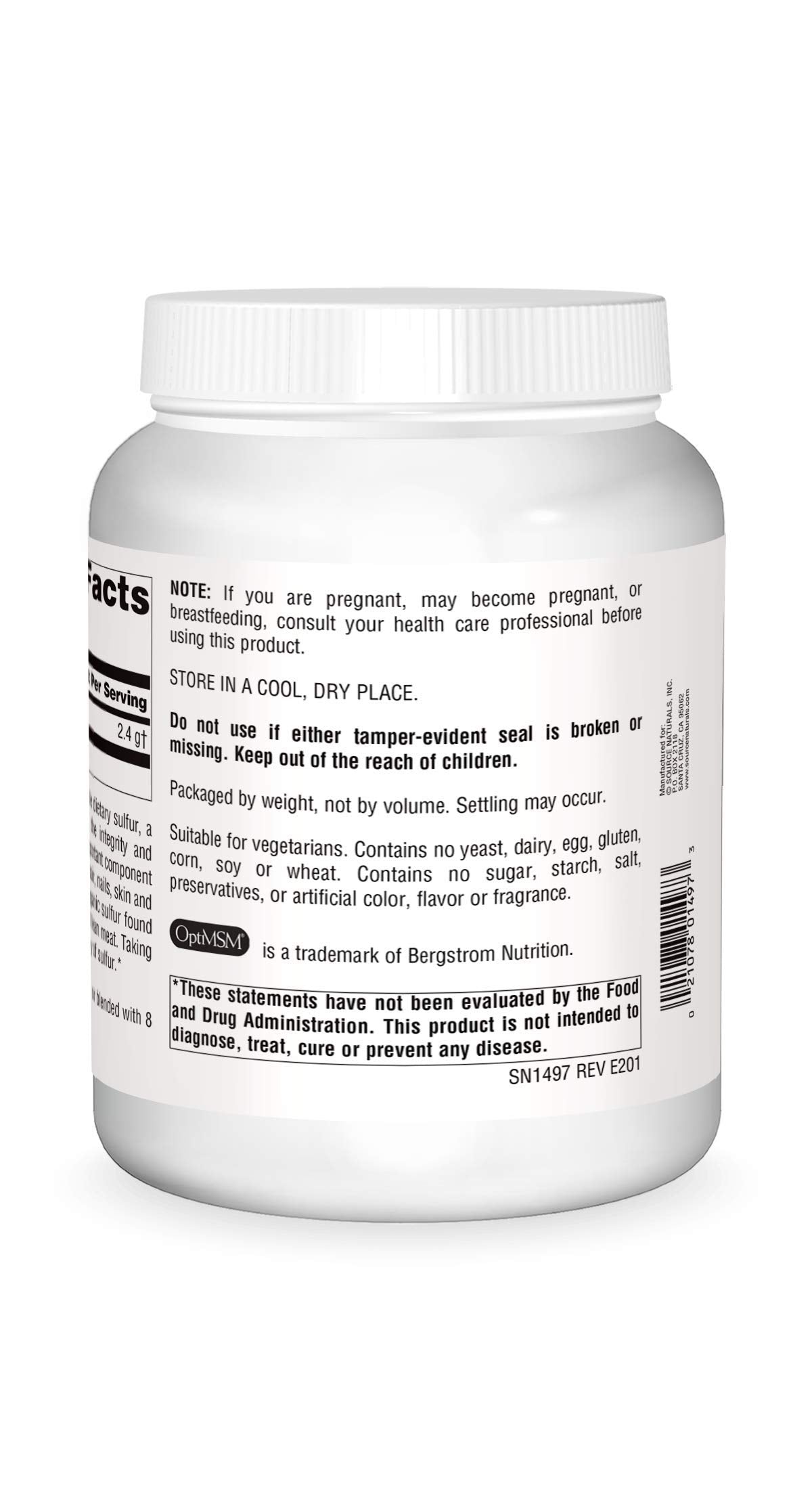 Usage of MSM powder: half teaspoon in water