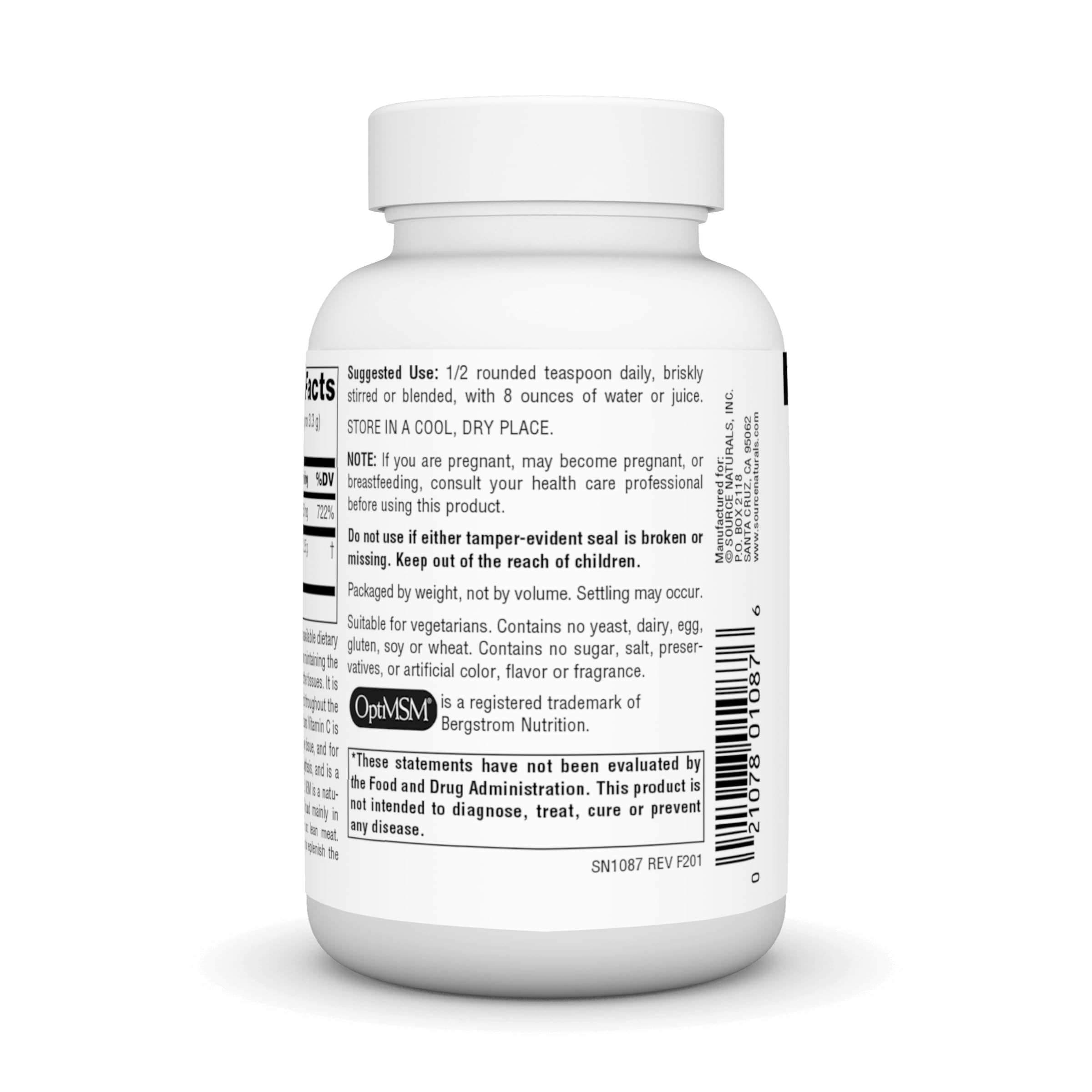 Vegetarian-friendly seal indicating no yeast, dairy, egg, gluten, corn, soy or wheat