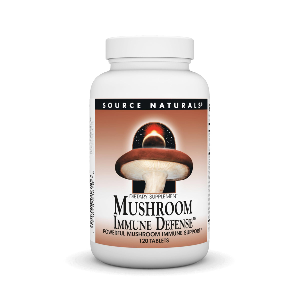 Source Naturals Mushroom Immune Defense 120 tablets bottle with label