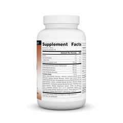 Close-up of Source Naturals Mushroom Immune Defense bottle and tablets