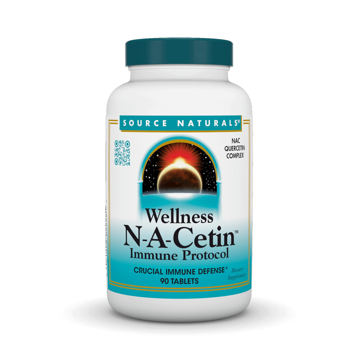 Front view of Source Naturals N-A-Cetin Immune Protocol bottle