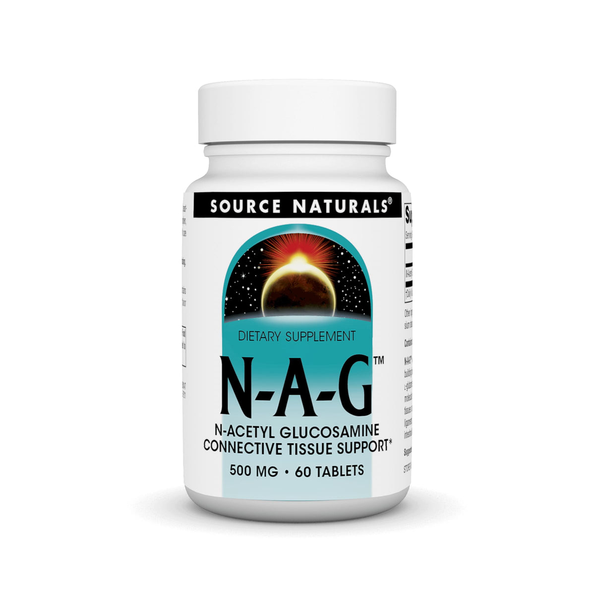 Source Naturals N-A-G N-Acetyl Glucosamine bottle label