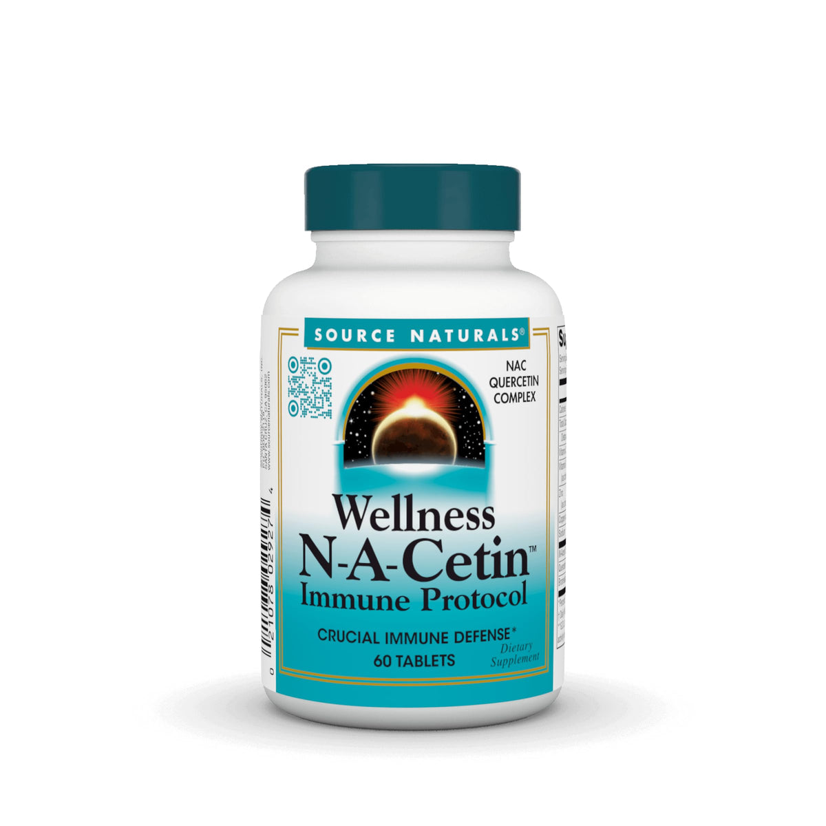 Bottle of Source Naturals N-A-Cetin Immune Protocol 60 tablets