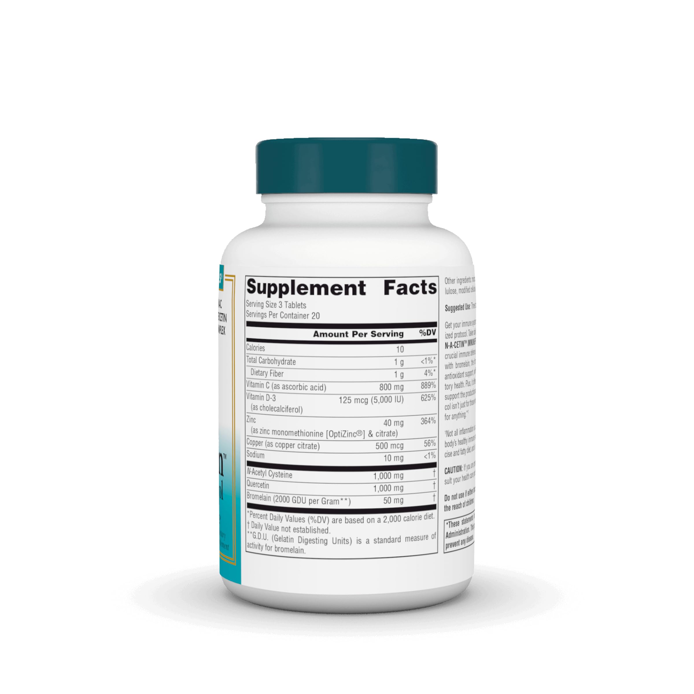 Front label of N-A-Cetin Immune Protocol product