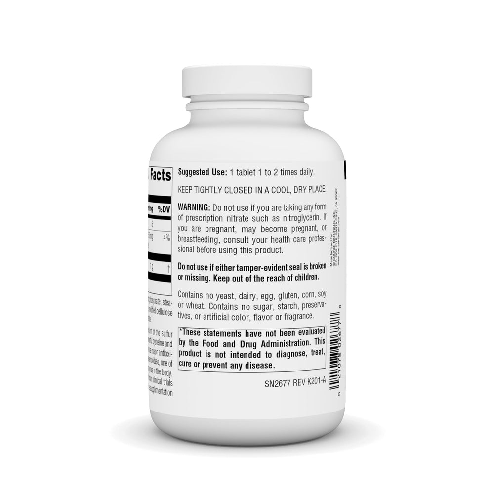 N-Acetyl Cysteine 1000 mg supplement facts panel