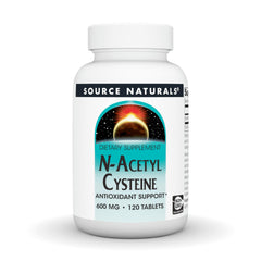 Bottle of Source Naturals N-Acetyl Cysteine 600 mg dietary supplement