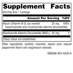 Display of NAD+ Coenzymated B-3 lozenges for daily use