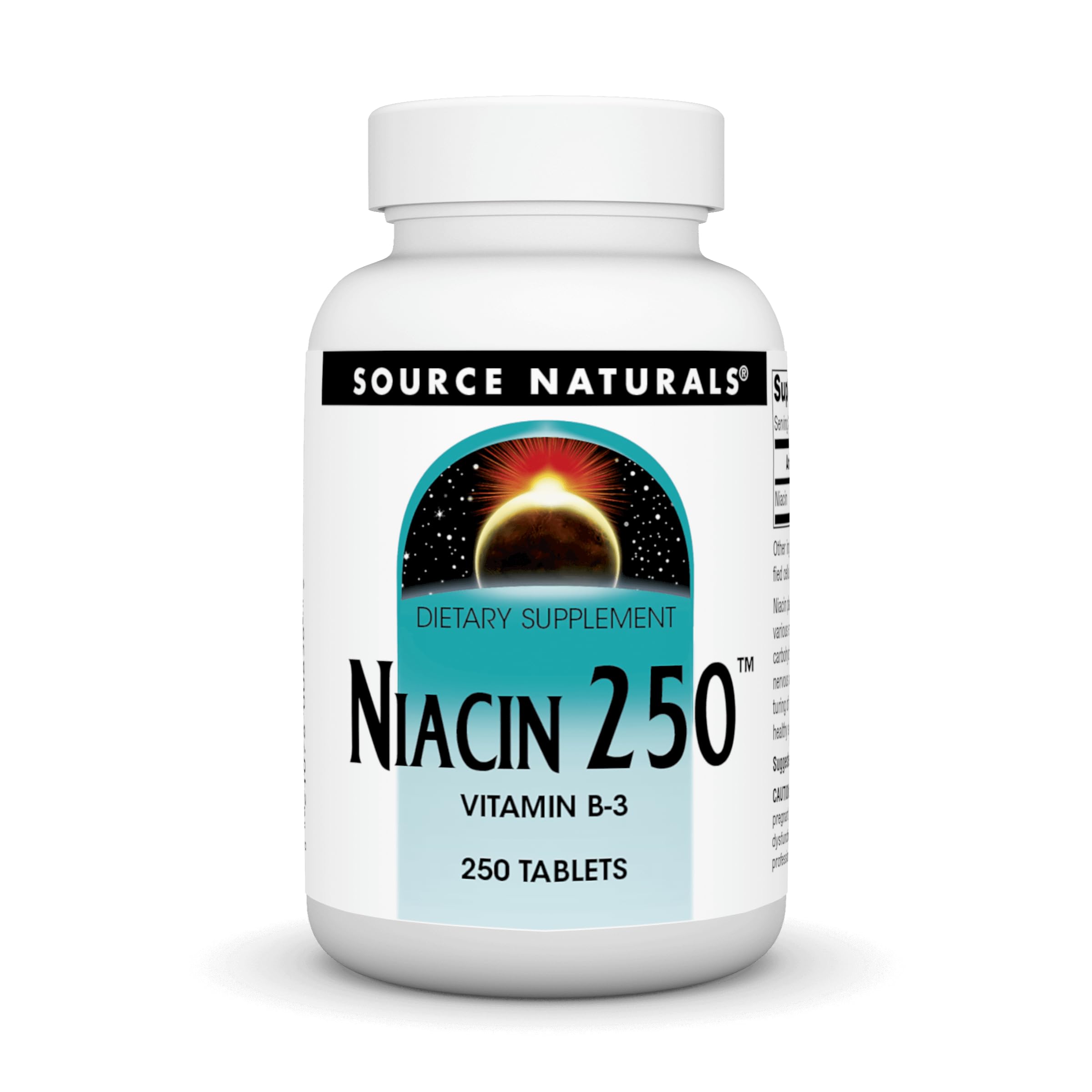 Source Naturals Niacin 250n tablets (Vitamin B-3 250 mg)