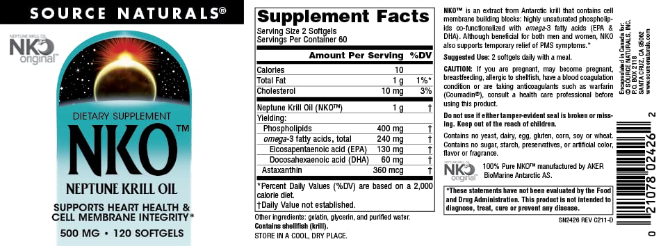 NKO Neptune Krill Oil bottle and label detail