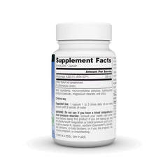 Side view of the NSK-SD nattokinase bottle and capsules