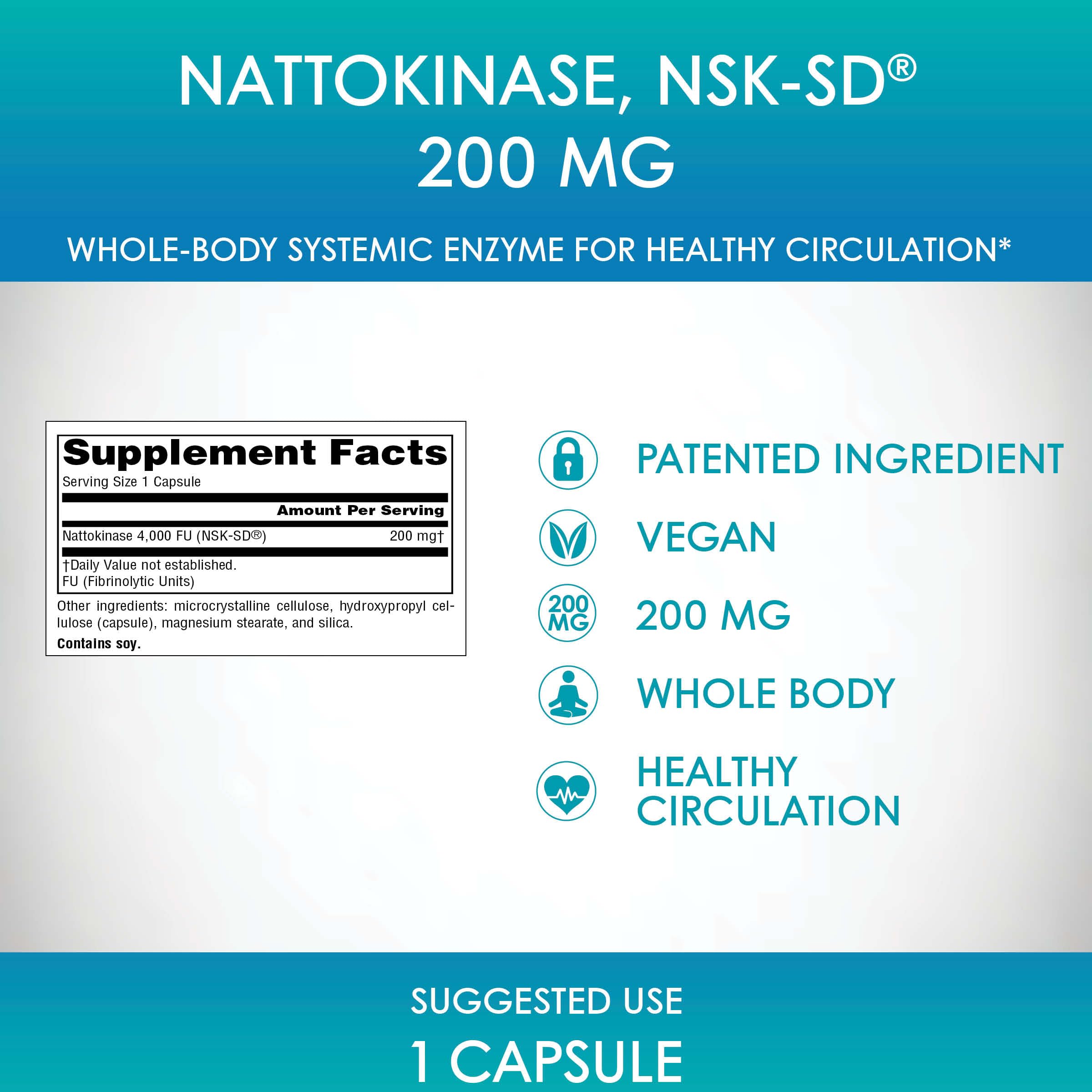 Vegan-friendly nattokinase capsules