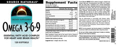 Ingredients list for Source Naturals Omega 3-6-9