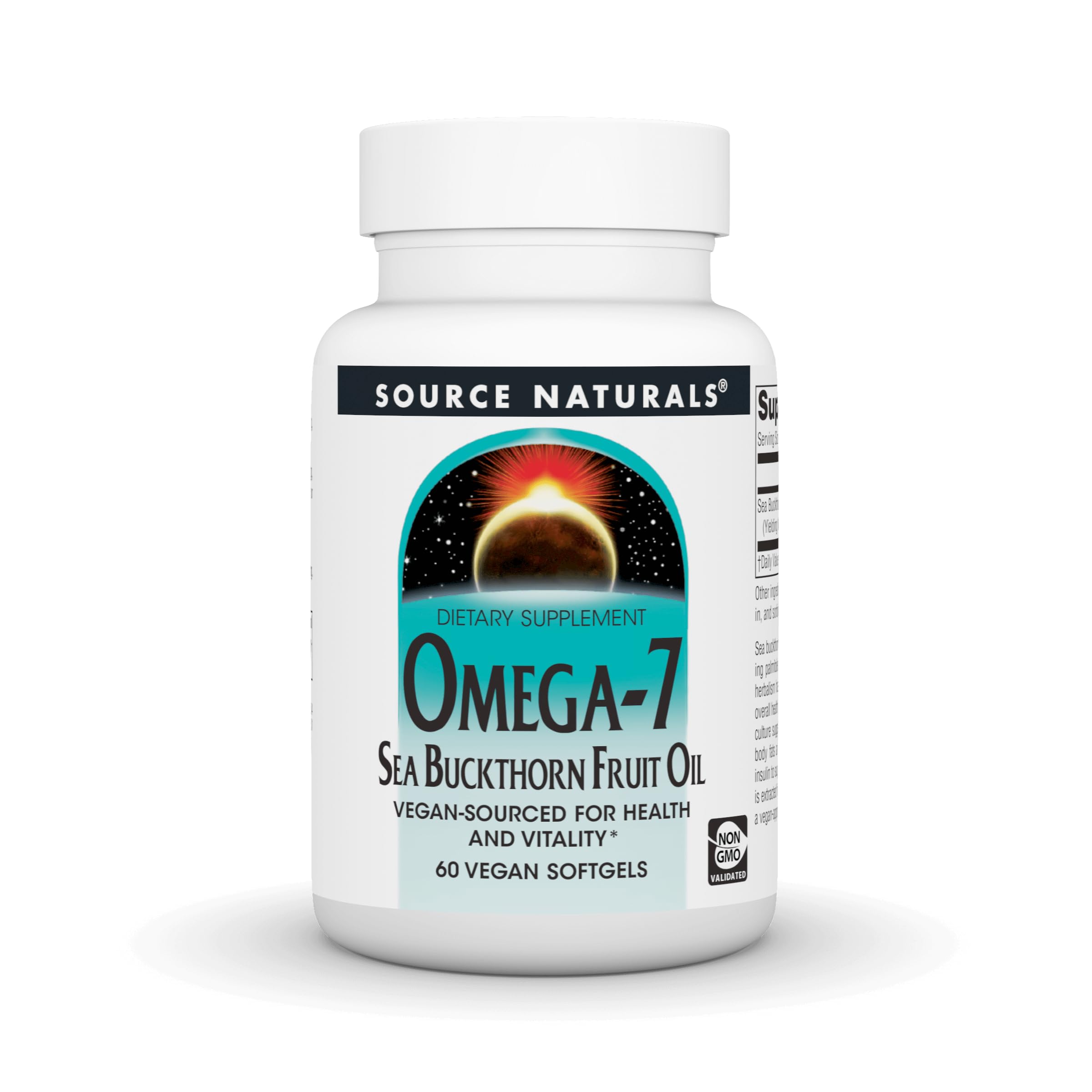 Bottle of Source Naturals Omega-7 Sea Buckthorn Softgels