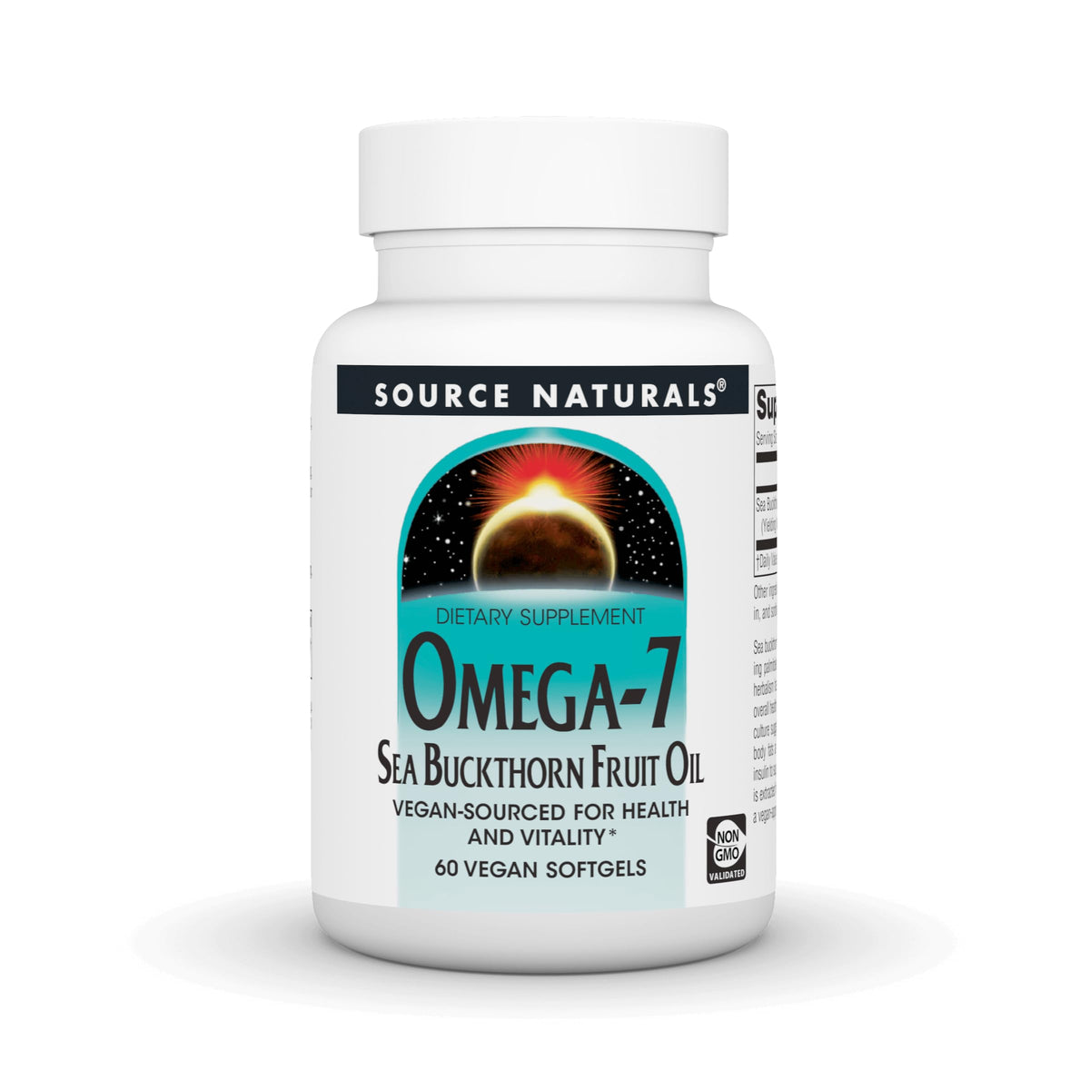 Bottle of Source Naturals Omega-7 Sea Buckthorn Softgels