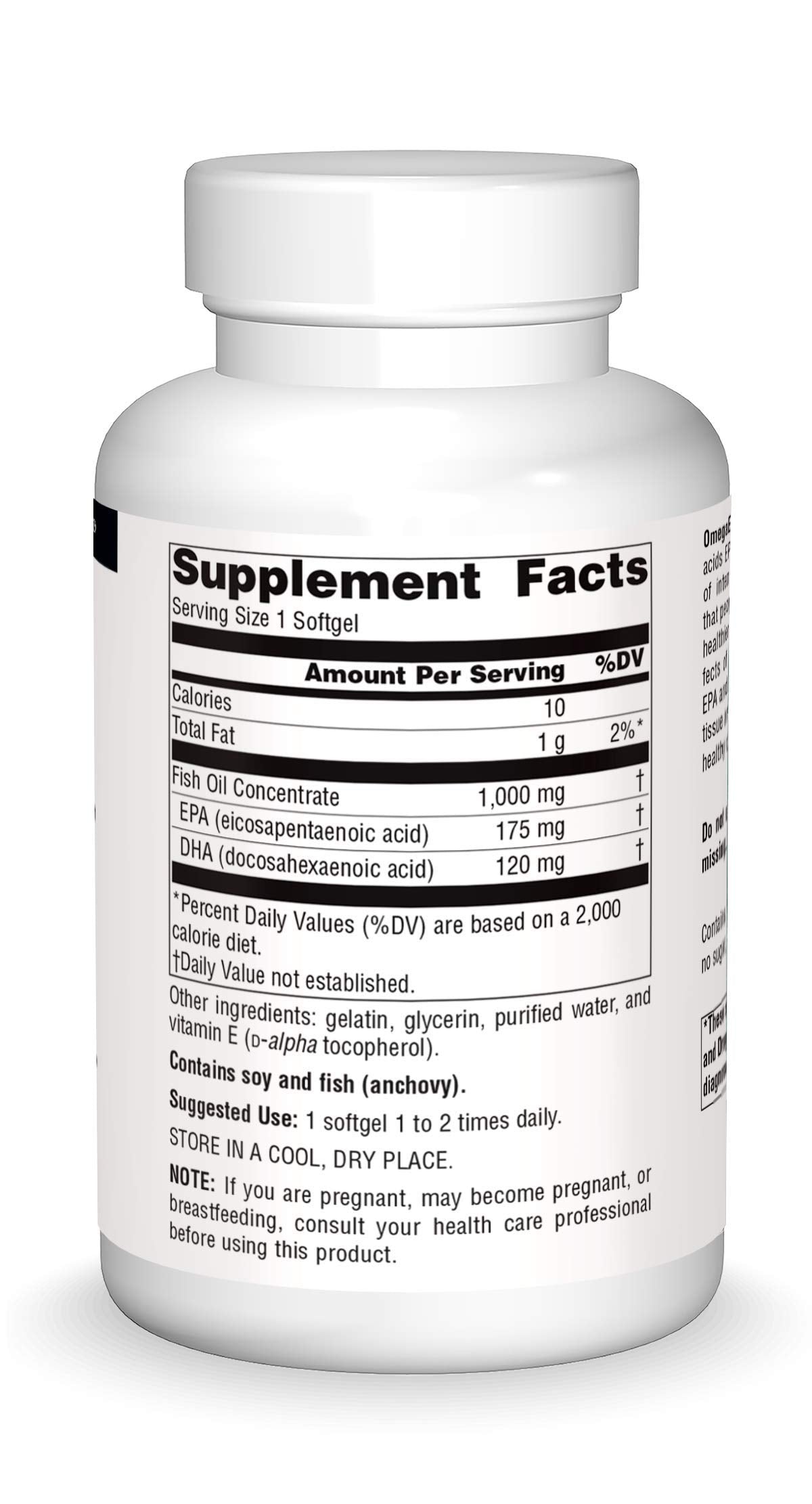 OmegaEPA label highlighting EPA & DHA benefits
