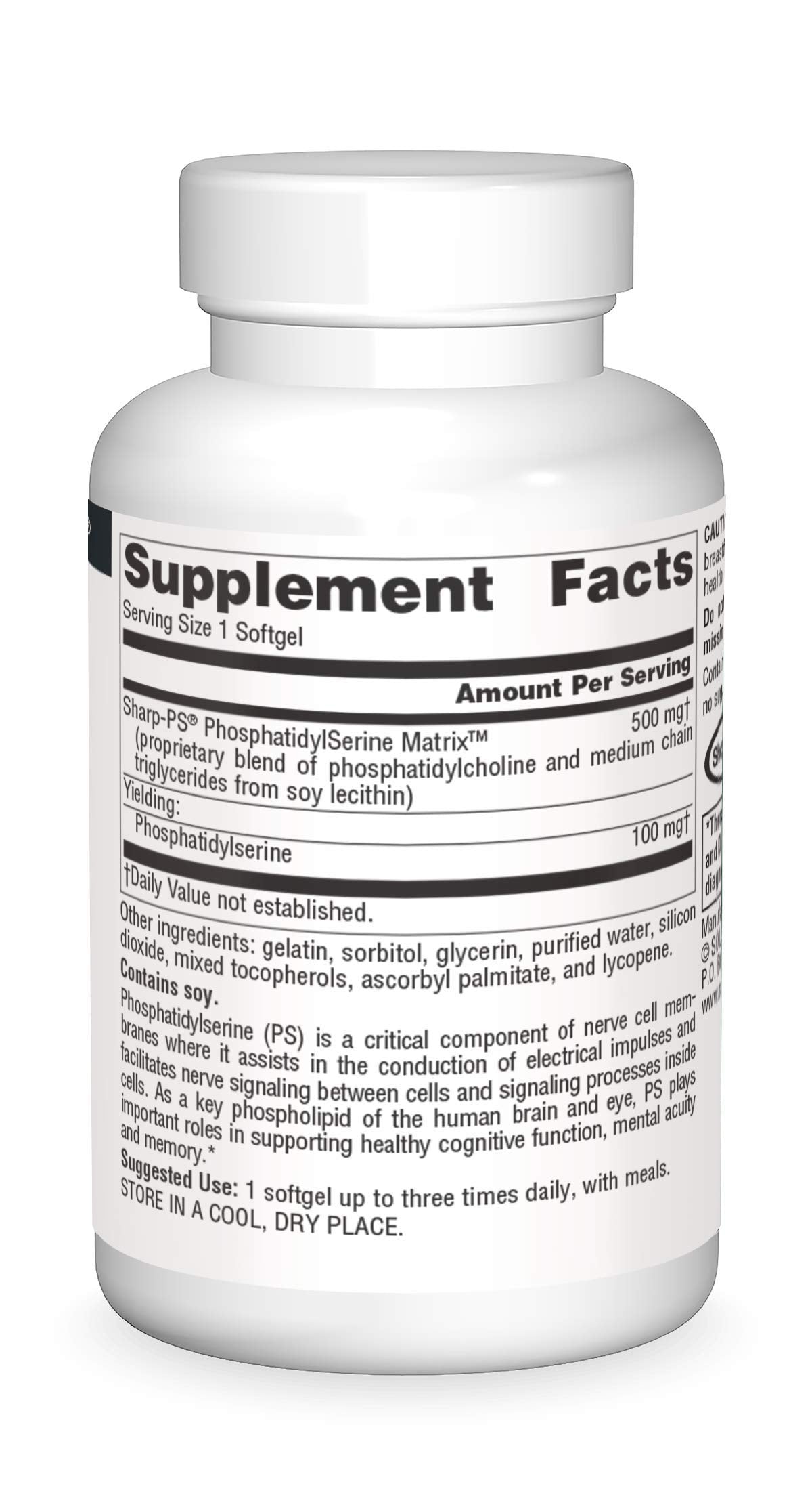 Softgels inside the bottle