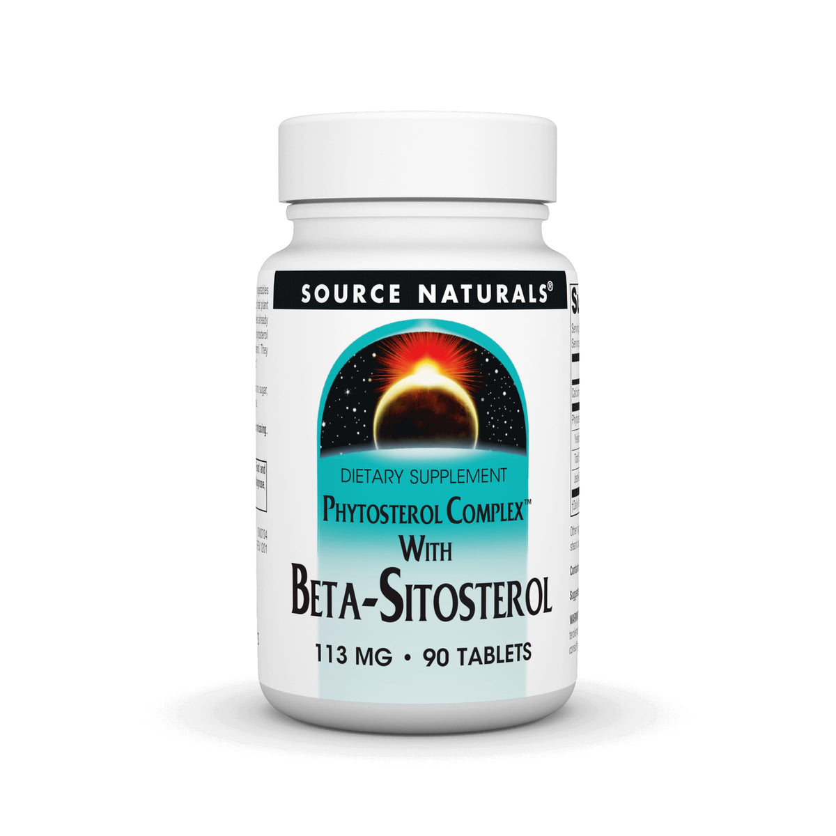 Source Naturals Phytosterol Complex bottle front with 113 mg per serving and 90 tablets