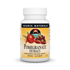 Bottle label for Source Naturals Pomegranate Extract 500mg