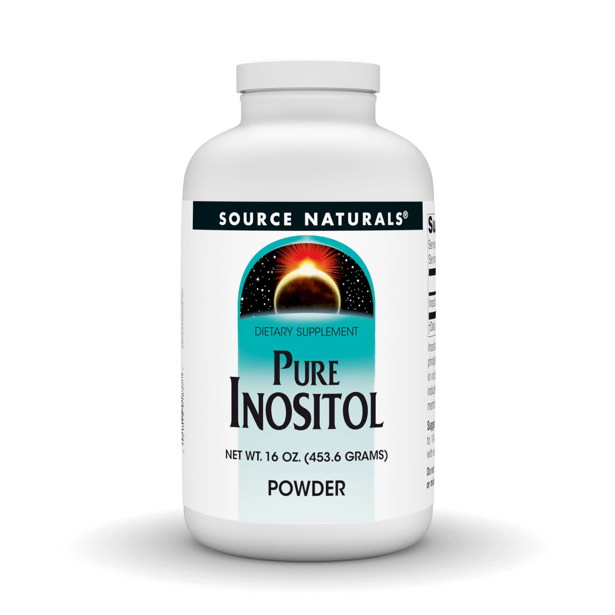 Source Naturals Pure Inositol 16 oz powder label