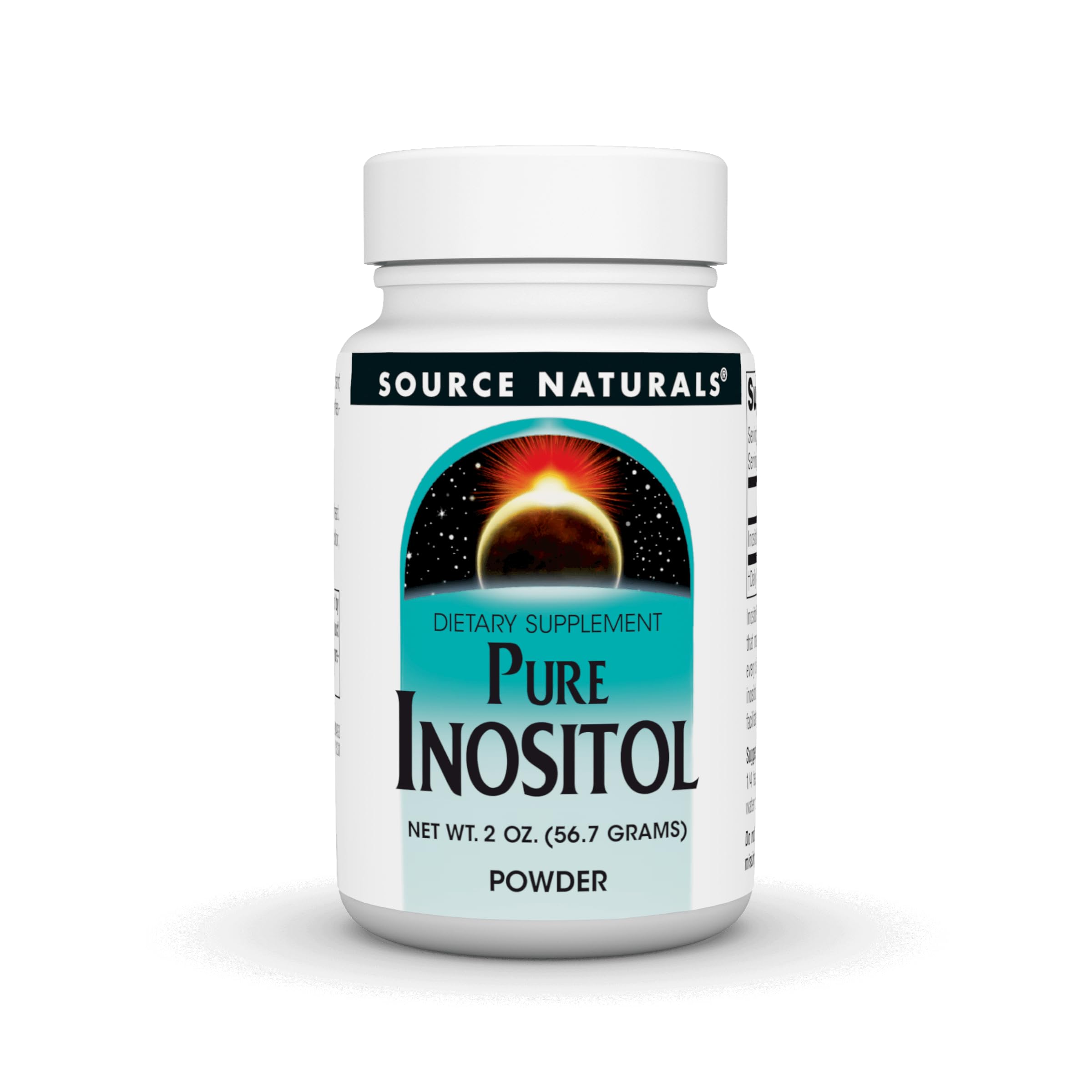 Front label of Source Naturals Pure Inositol 2 oz powder