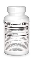 Pine bark extract and grape seed extract capsules