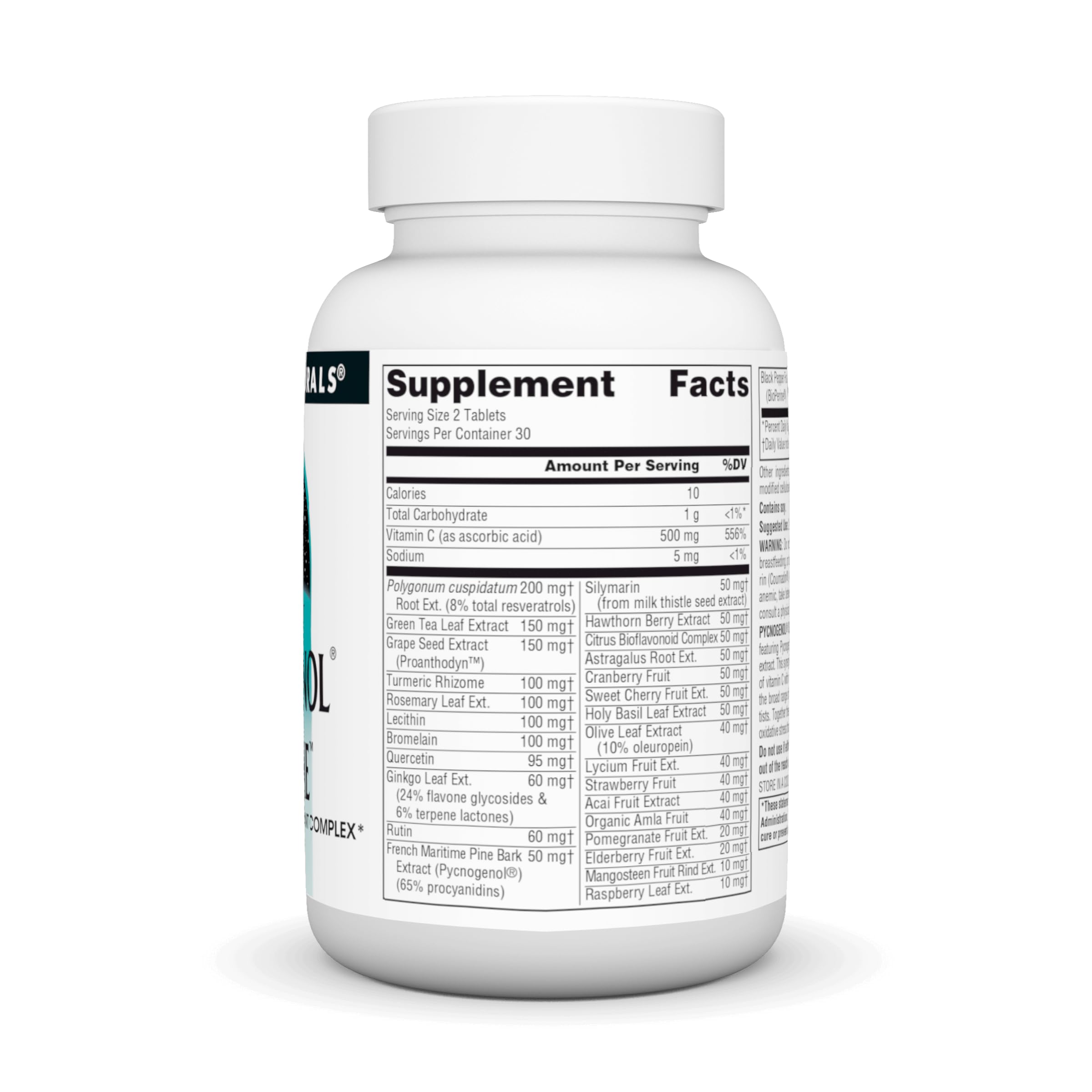 Close-up of Pycnogenol Supreme capsules with berry blend