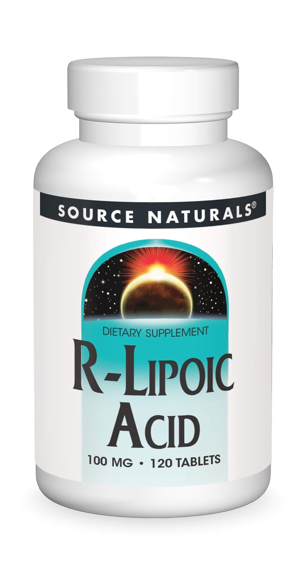 Bottle of Source Naturals R-Lipoic Acid 100 mg, 120 tablets
